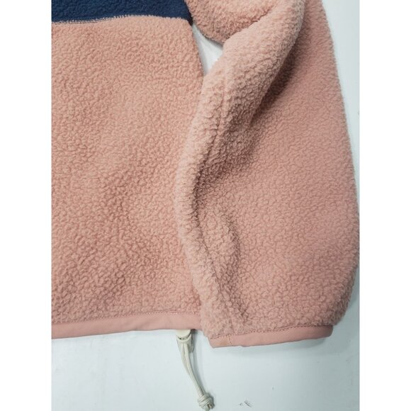 The North Face 1/4 Button Pullover Women’s L Blue & Pink Sleeve Button Pocket - Picture 8 of 10